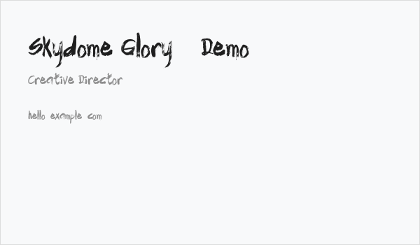 Skydome Glory - Demo Business Card