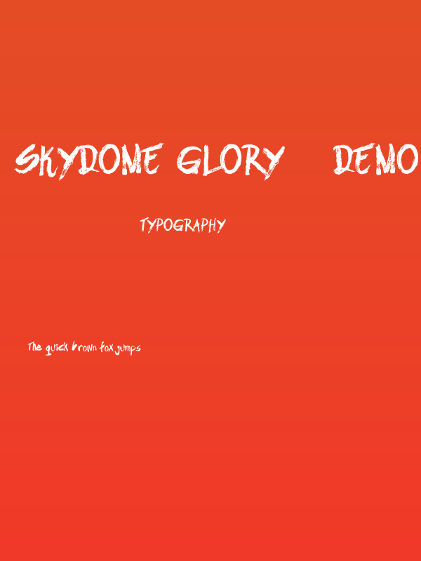 Skydome Glory - Demo Poster