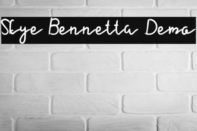 Skye Bennetta Demo Font examples