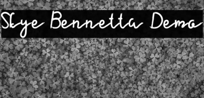 Skye Bennetta Demo Font examples