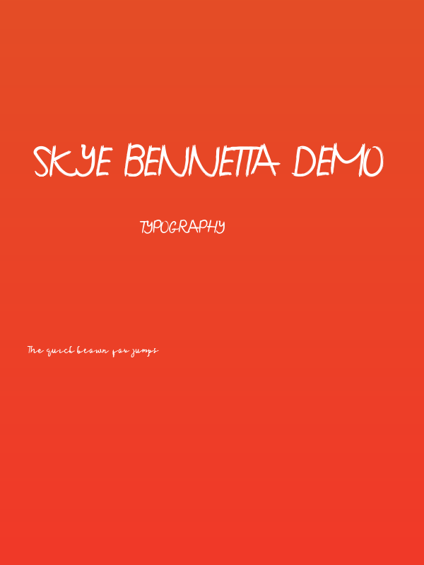 Skye Bennetta Demo Poster