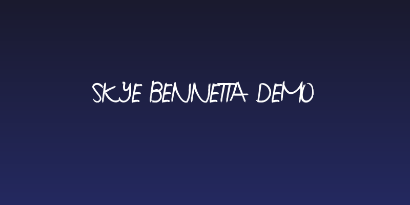 Skye Bennetta Demo Social Header