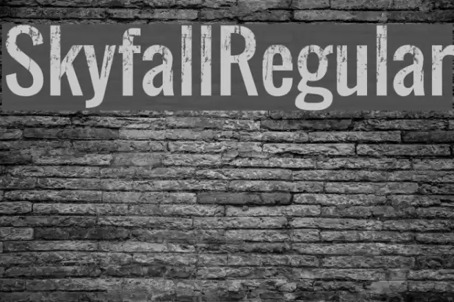 Skyfall Regular フォント examples