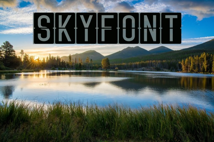 Skyfont Шрифта examples