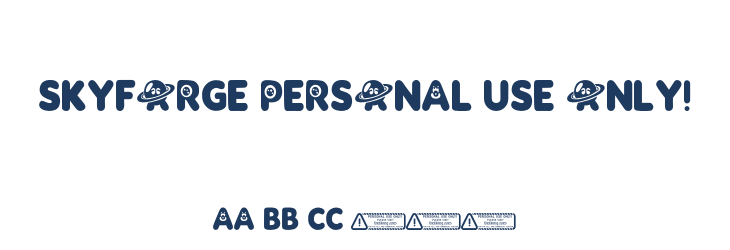Skyforge PERSONAL USE ONLY! Font Preview