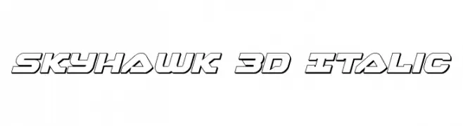 Skyhawk 3D Italic  لخطوط تنزيل
