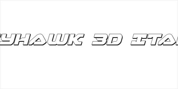Skyhawk 3D Italic Logo