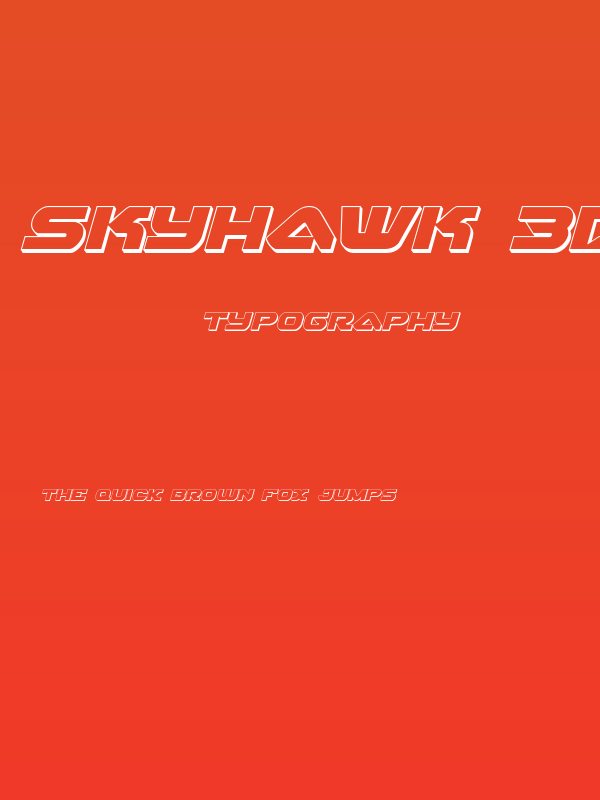 Skyhawk 3D Italic Poster