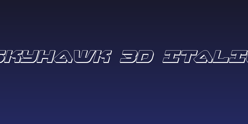 Skyhawk 3D Italic Social Header
