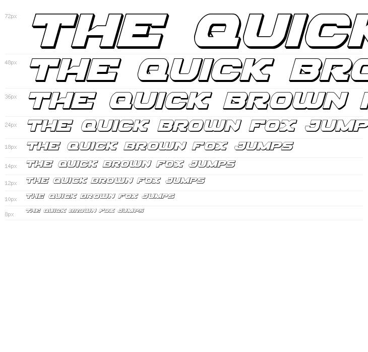 Skyhawk 3D Italic Waterfall