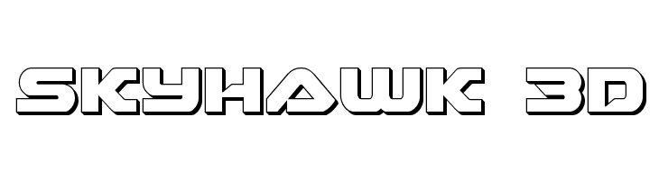 Skyhawk 3D Font