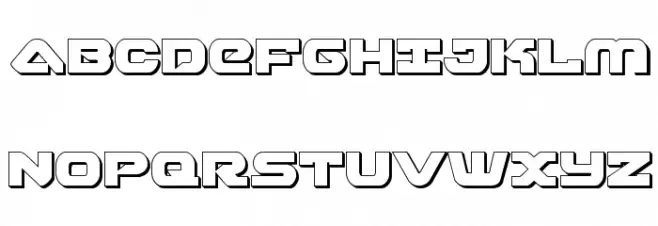 Skyhawk 3D Шрифта ВЕРХНИЙ
