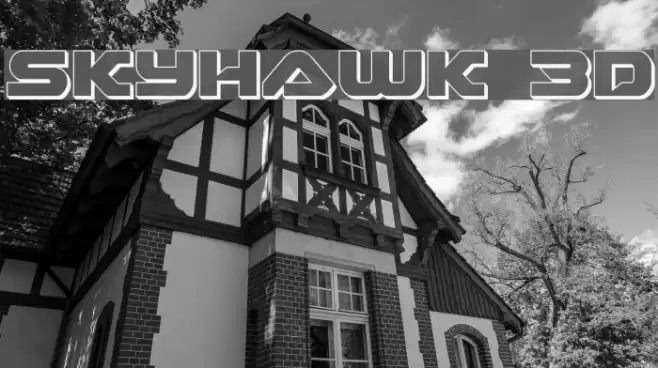 Skyhawk 3D फ़ॉन्ट examples