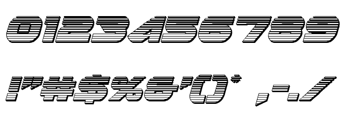Skyhawk Chrome Italic Font OTHER CHARS