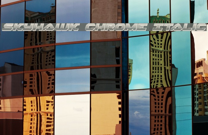 Skyhawk Chrome Italic Font examples