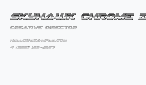 Skyhawk Chrome Italic Business Card