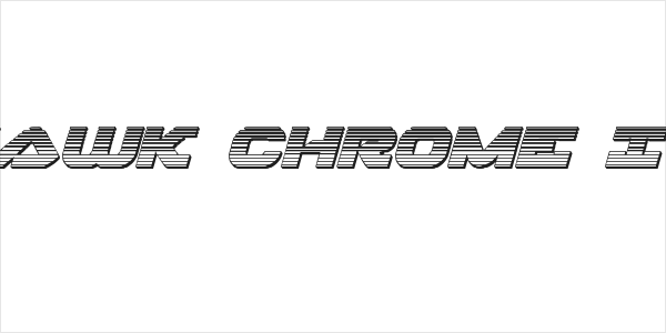 Skyhawk Chrome Italic Logo