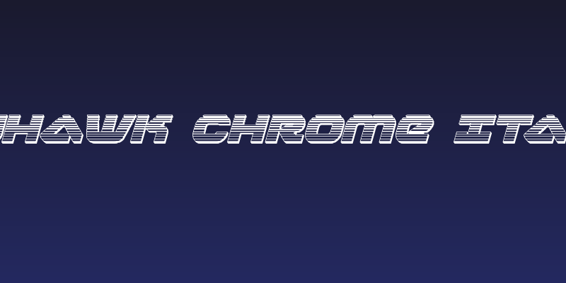 Skyhawk Chrome Italic Social Header