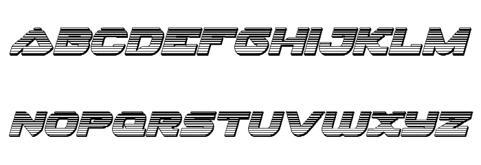 Skyhawk Chrome Italic Font LOWERCASE