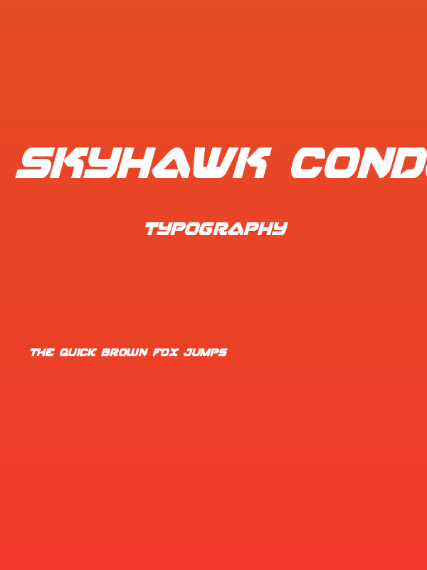 Skyhawk Condensed Italic Poster