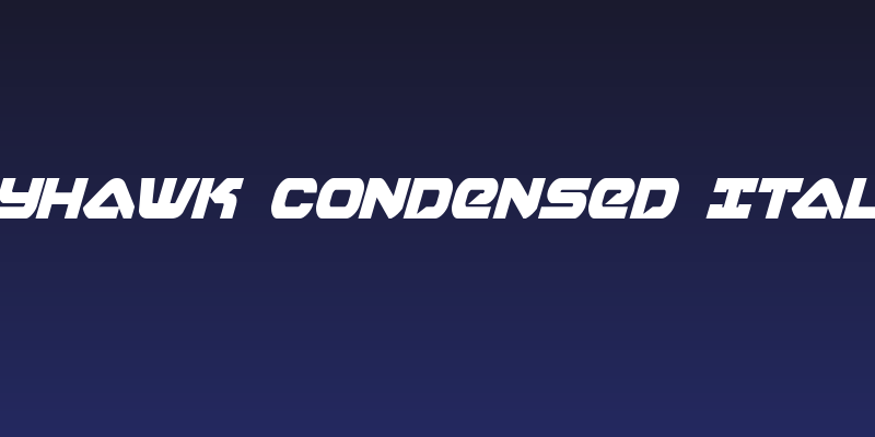Skyhawk Condensed Italic Social Header