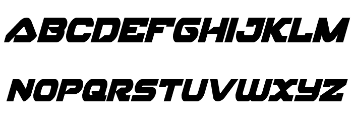 Skyhawk Condensed Italic Font LOWERCASE