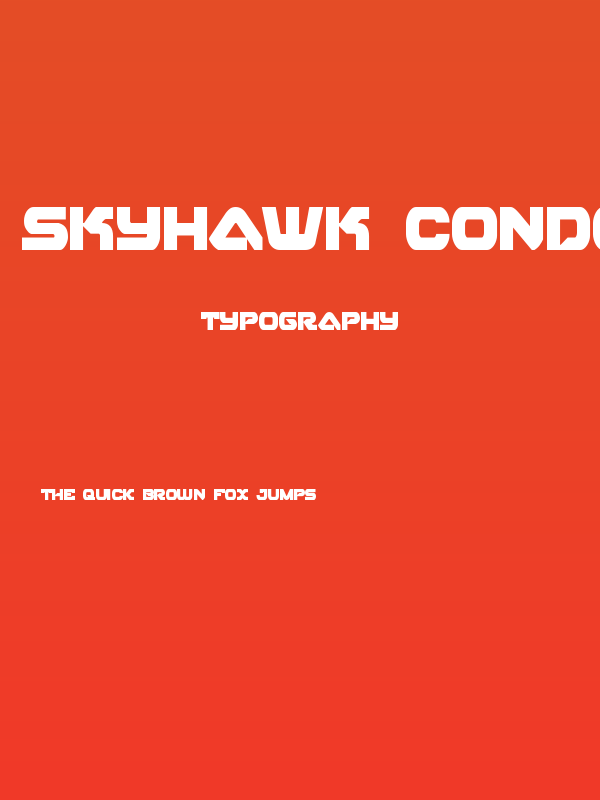Skyhawk Condensed Poster