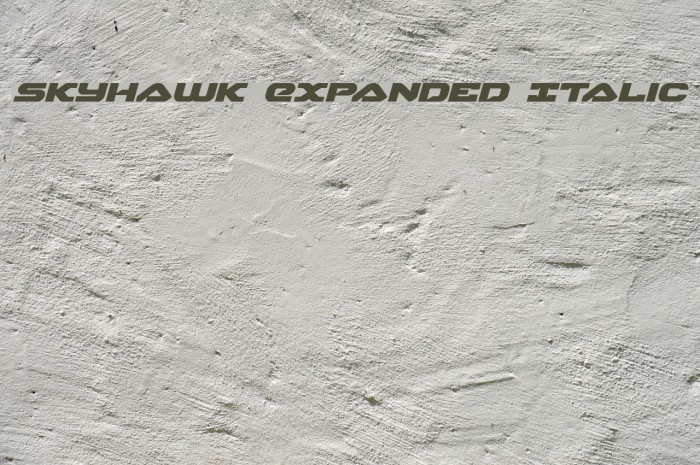 Skyhawk Expanded Italic Font examples