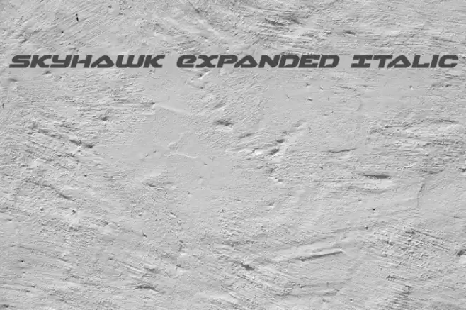 Skyhawk Expanded Italic Font examples