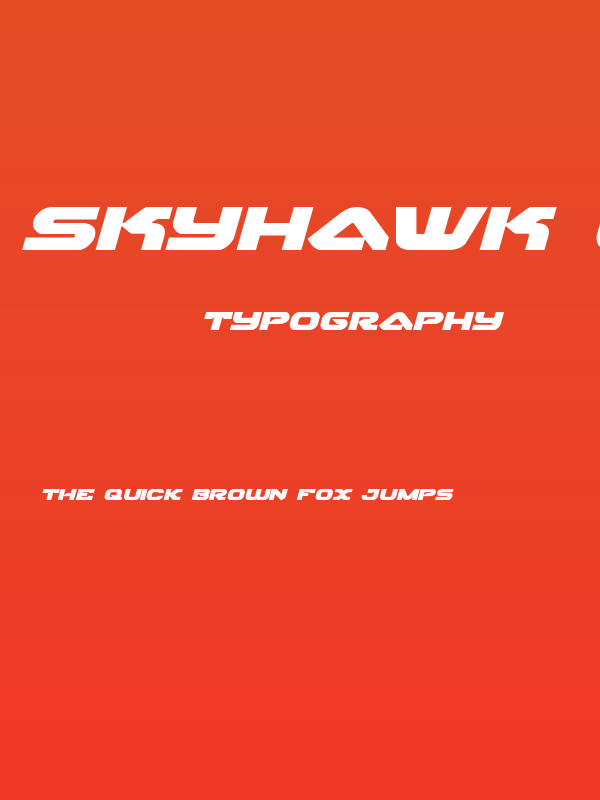 Skyhawk Expanded Italic Poster