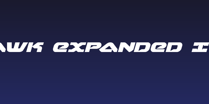 Skyhawk Expanded Italic Social Header