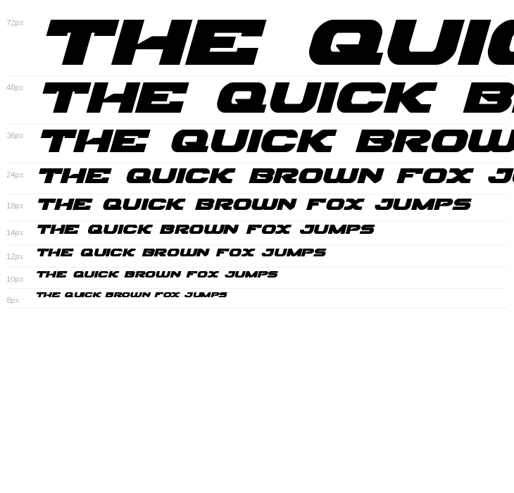 Skyhawk Expanded Italic Waterfall