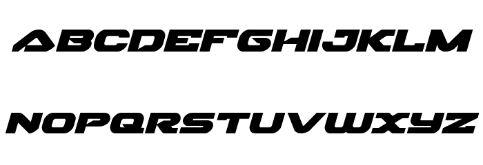 Skyhawk Expanded Italic Font LOWERCASE