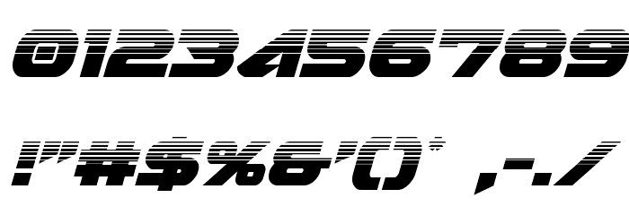 Skyhawk Halftone Italic Font OTHER CHARS