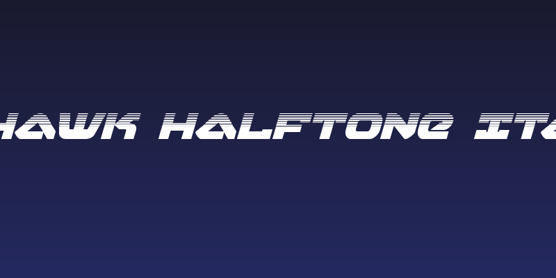 Skyhawk Halftone Italic Social Header