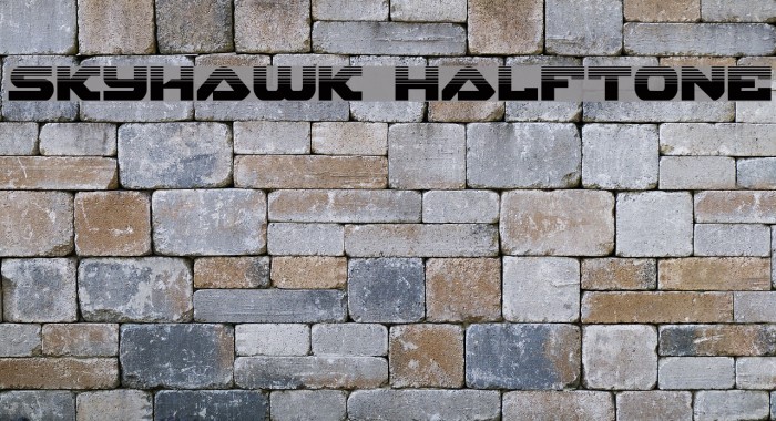 Skyhawk Halftone Font examples