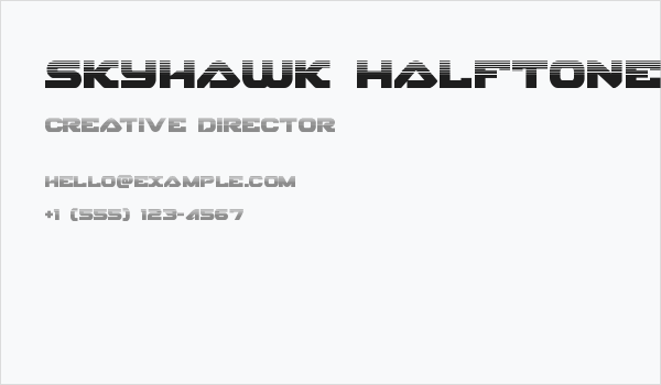 Skyhawk Halftone Business Card