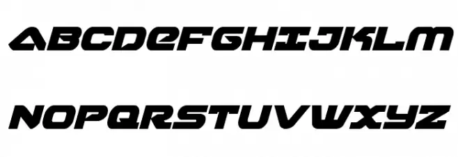 Skyhawk Italic Font Litere mari