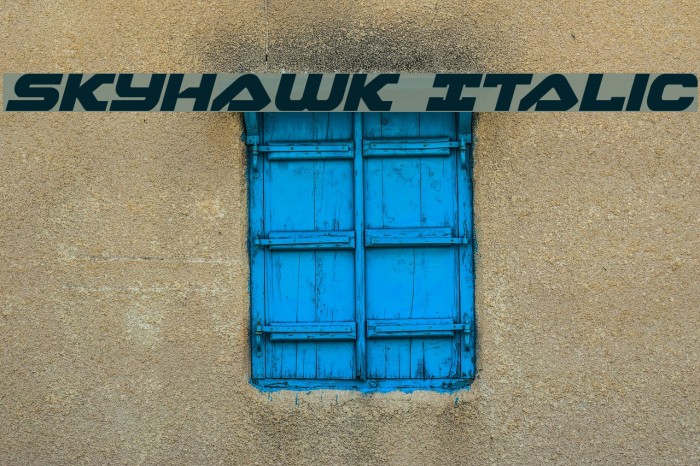 Skyhawk Italic Font examples
