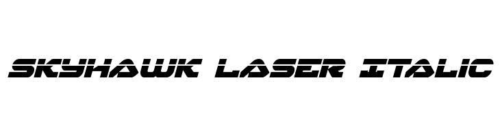 Skyhawk Laser Italic  font caratteri gratis
