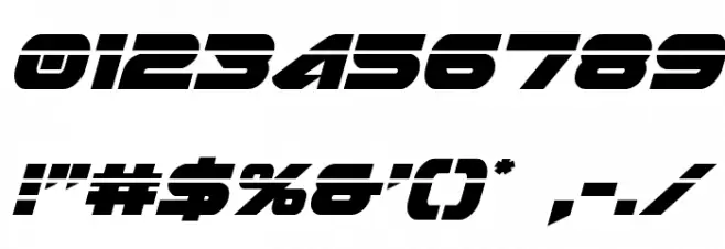 Skyhawk Laser Italic Font OTHER CHARS