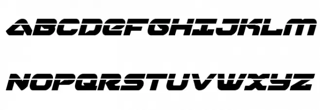 Skyhawk Laser Italic Font Litere mari