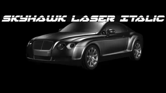 Skyhawk Laser Italic Font examples