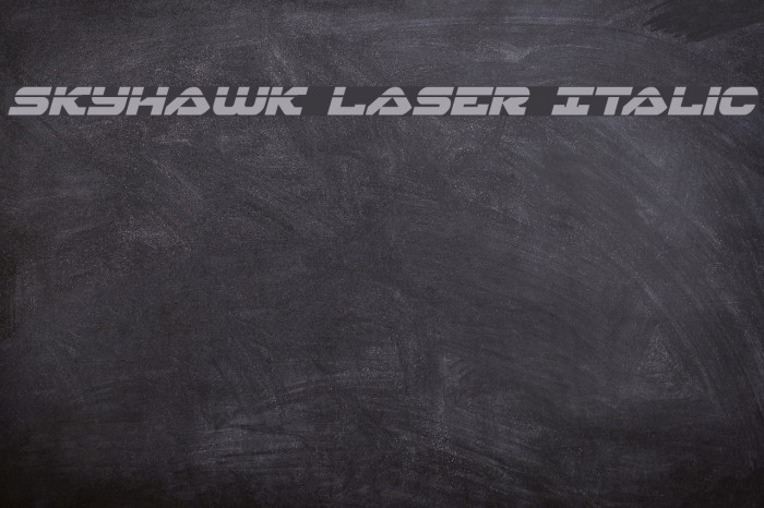 Skyhawk Laser Italic Font examples