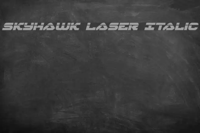 Skyhawk Laser Italic Font examples