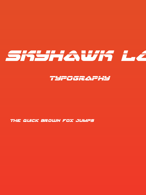 Skyhawk Laser Italic Poster