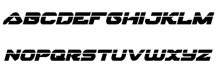 Skyhawk Laser Italic Font LOWERCASE