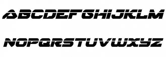 Skyhawk Laser Italic Font LOWERCASE