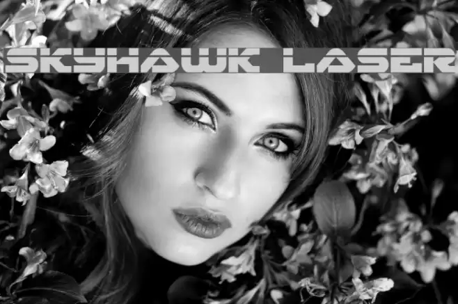 Skyhawk Laser Font examples