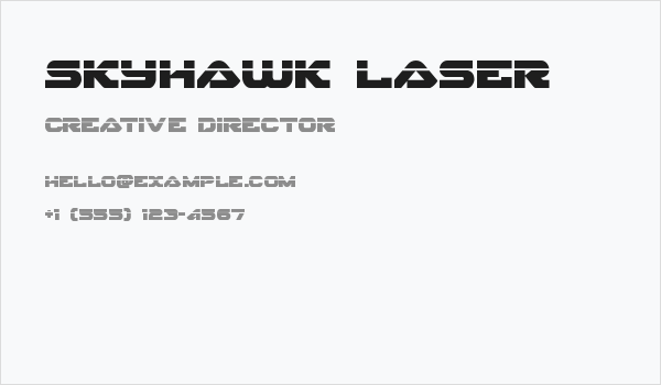 Skyhawk Laser Business Card